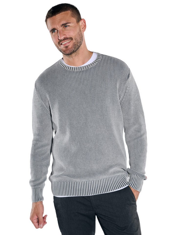 emilio adani Rundhalspullover Strickpullover strukturiert von emilio adani