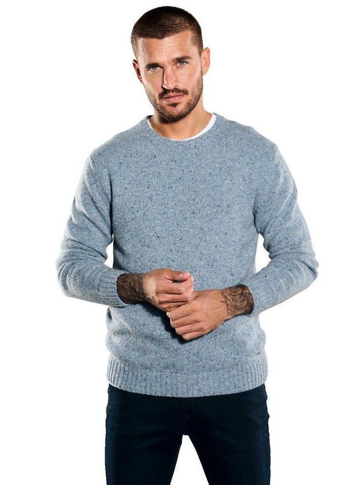 emilio adani Rundhalspullover emilio adani Herren Rundhals Pullover, Hellblau von emilio adani