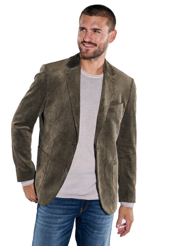 emilio adani Sakko emilio adani Herren Freizeit-Sakko slim fit, Hellbraun von emilio adani