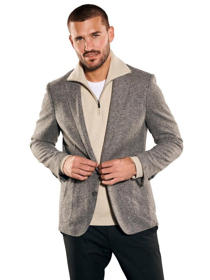 emilio adani Sakko emilio adani Herren Freizeit-Sakko slim fit, Hellbraun von emilio adani