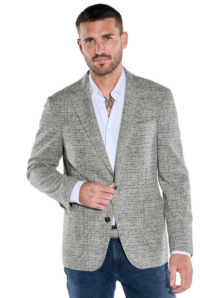 emilio adani Sakko emilio adani Herren Sakko gemustert, Silbergrau von emilio adani