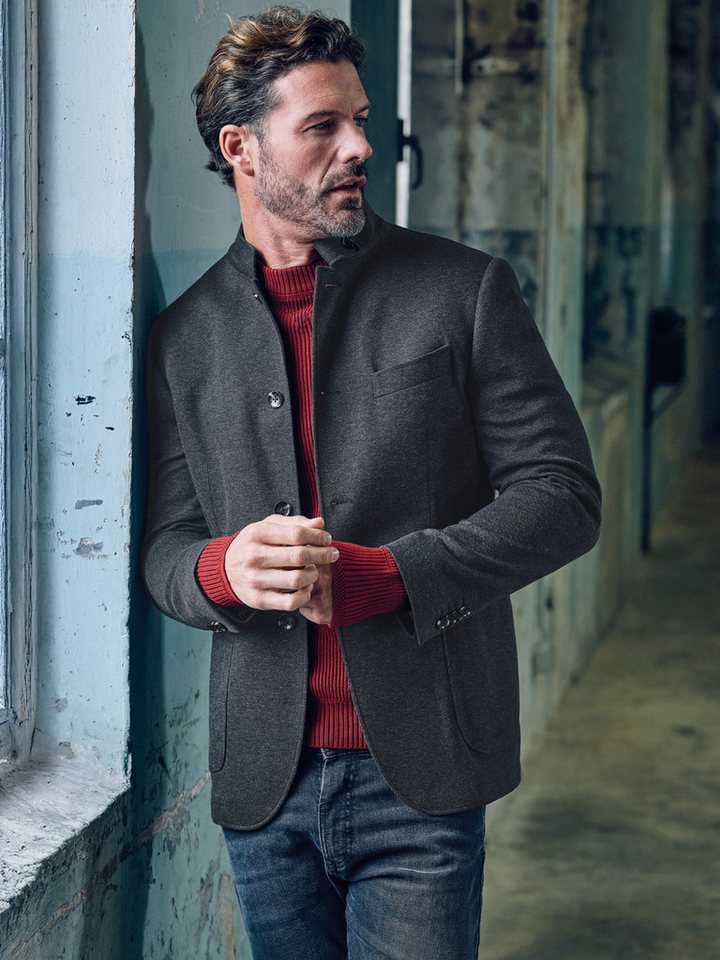 emilio adani Sakko emilio adani Herren Freizeit-Sakko slim fit, Anthrazit von emilio adani