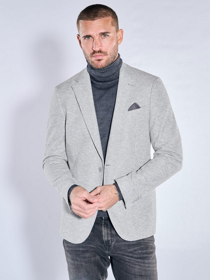 emilio adani Sakko emilio adani Herren Freizeit-Sakko slim fit, Silbergrau von emilio adani