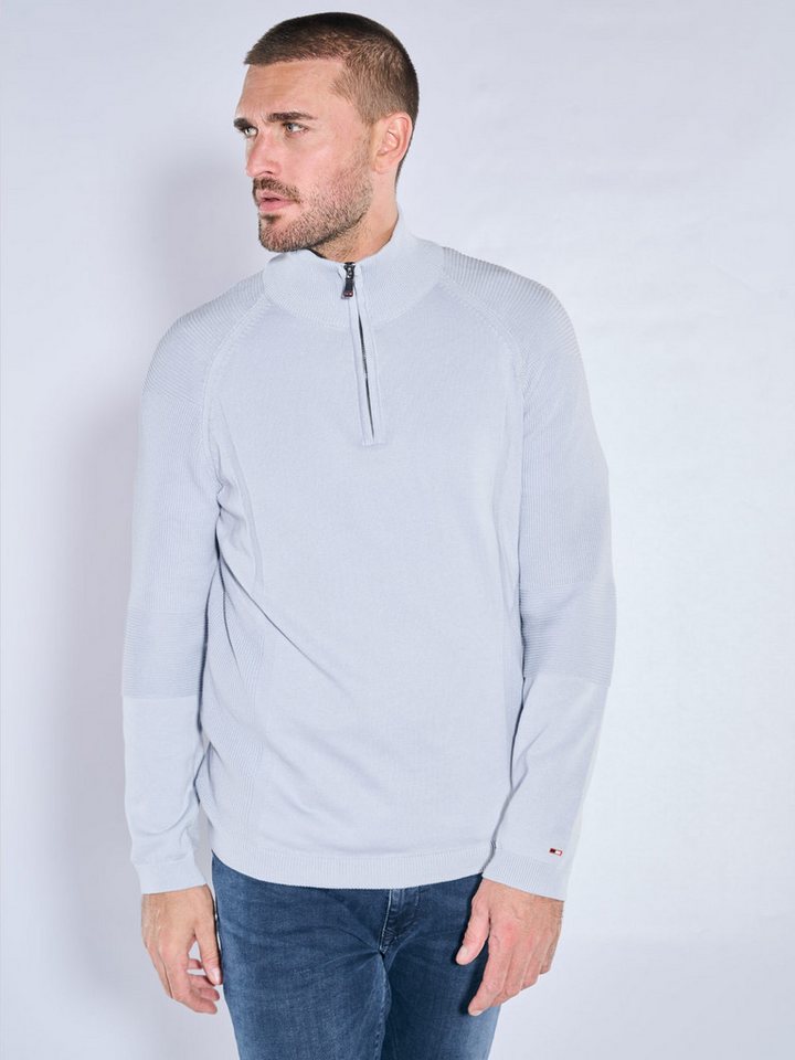 emilio adani Stehkragenpullover emilio adani Herren Pullover Polokragen, Hellblau von emilio adani