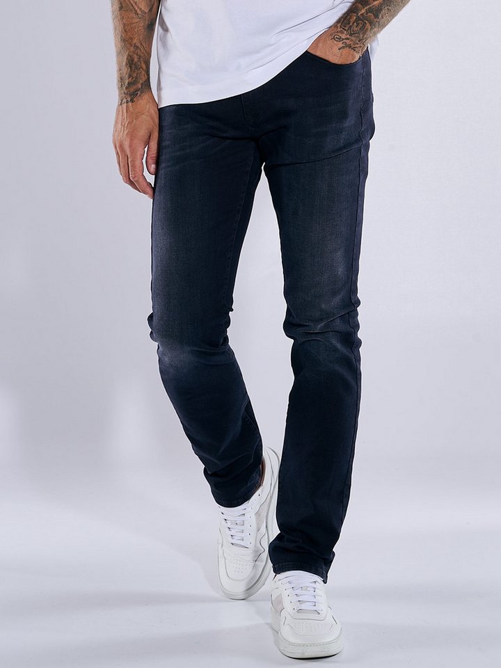 emilio adani Stretch-Jeans emilio adani Herren Super-Stretch-Jeans slim fit, Indigoblau von emilio adani
