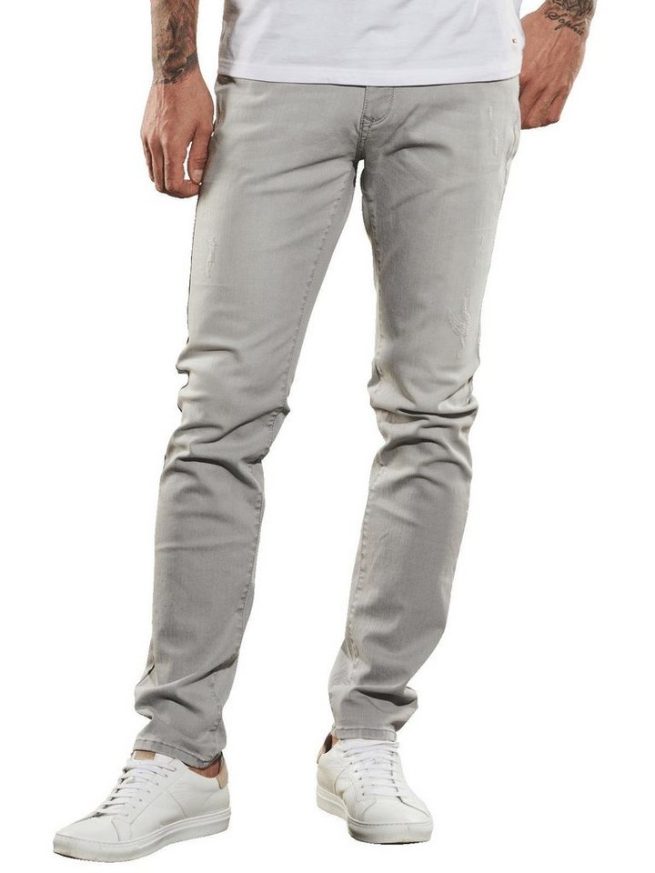 emilio adani Stretch-Jeans emilio adani Herren Super-Stretch-Jeans slim fit, Hellgrau von emilio adani