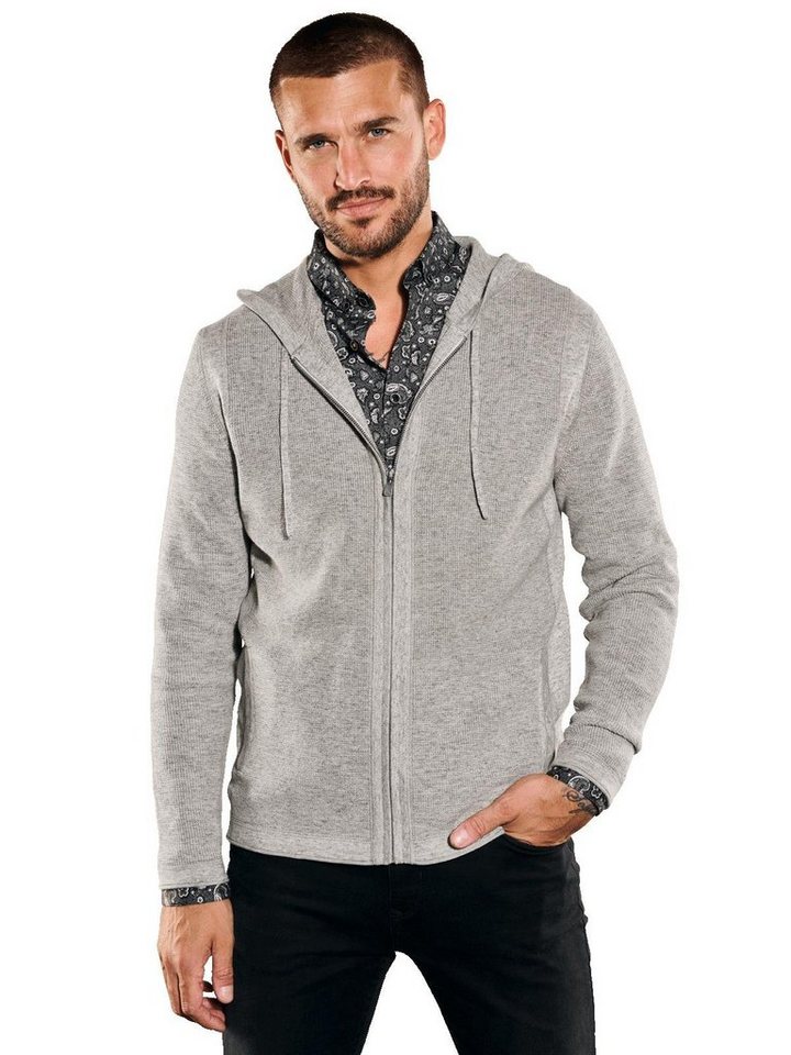 emilio adani Strickjacke emilio adani Herren Strickjacke mit Kapuze, Elfenbein von emilio adani