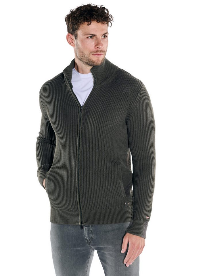 emilio adani Strickjacke emilio adani Herren Strickjacke, Oliv von emilio adani