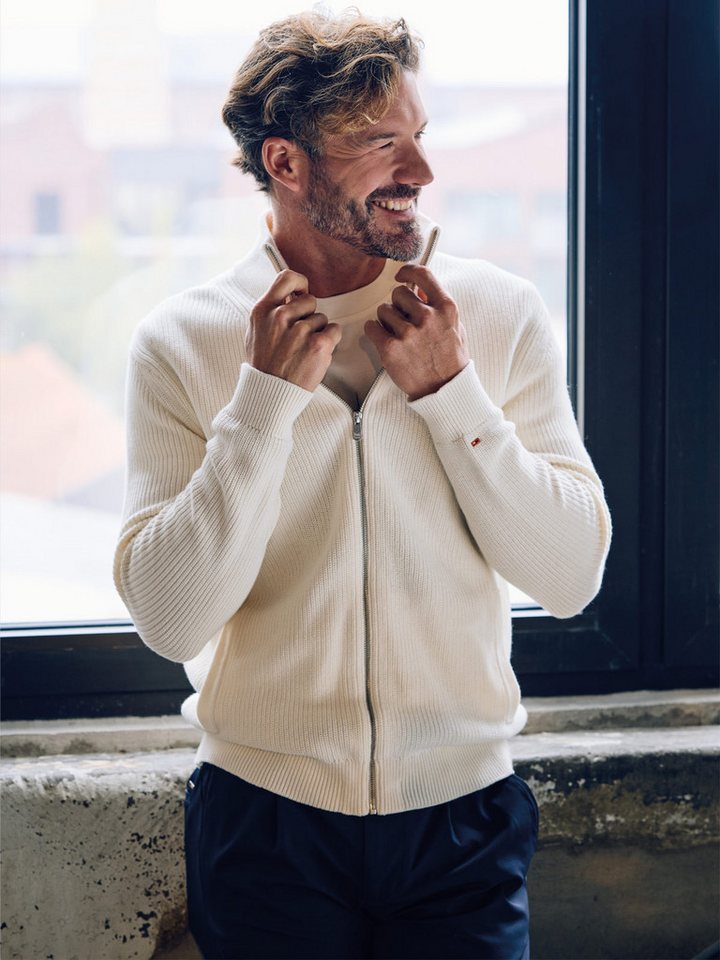 emilio adani Strickjacke emilio adani Herren Strickjacke, Reinweiss von emilio adani