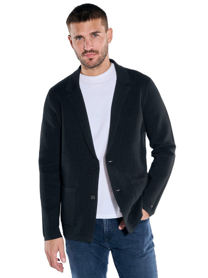 emilio adani Stricksakko emilio adani Herren Sakko mit edler Strickstruktur, Schwarz von emilio adani