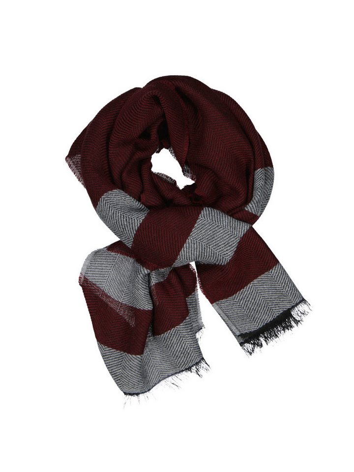 emilio adani Strickschal emilio adani Herren Schal gemustert, Bordeaux von emilio adani