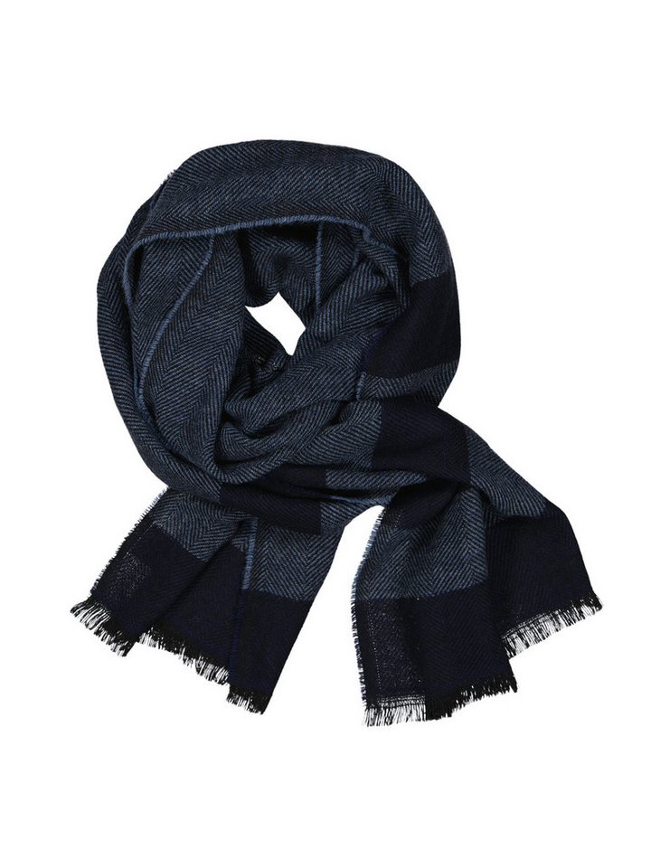 emilio adani Strickschal emilio adani Herren Schal gemustert, Royalblau von emilio adani