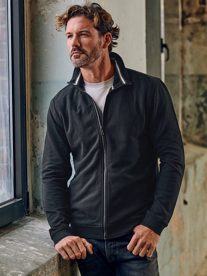 emilio adani Sweatjacke emilio adani Herren Sweatjacke Stehbund, Schwarz von emilio adani