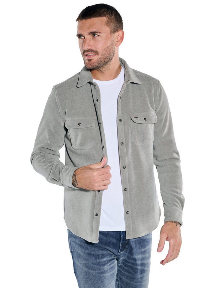 emilio adani Sweatshirt emilio adani Herren Sweat-Hemd strukturiert, Gruen von emilio adani