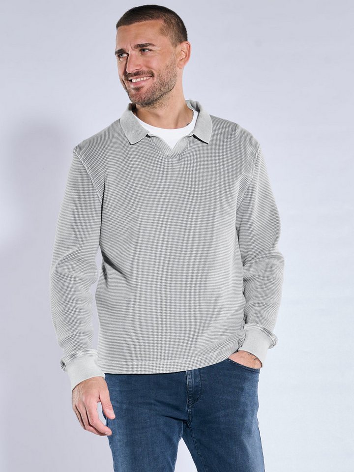 emilio adani Sweatshirt emilio adani Herren Rugby-Shirt, Silbergrau von emilio adani