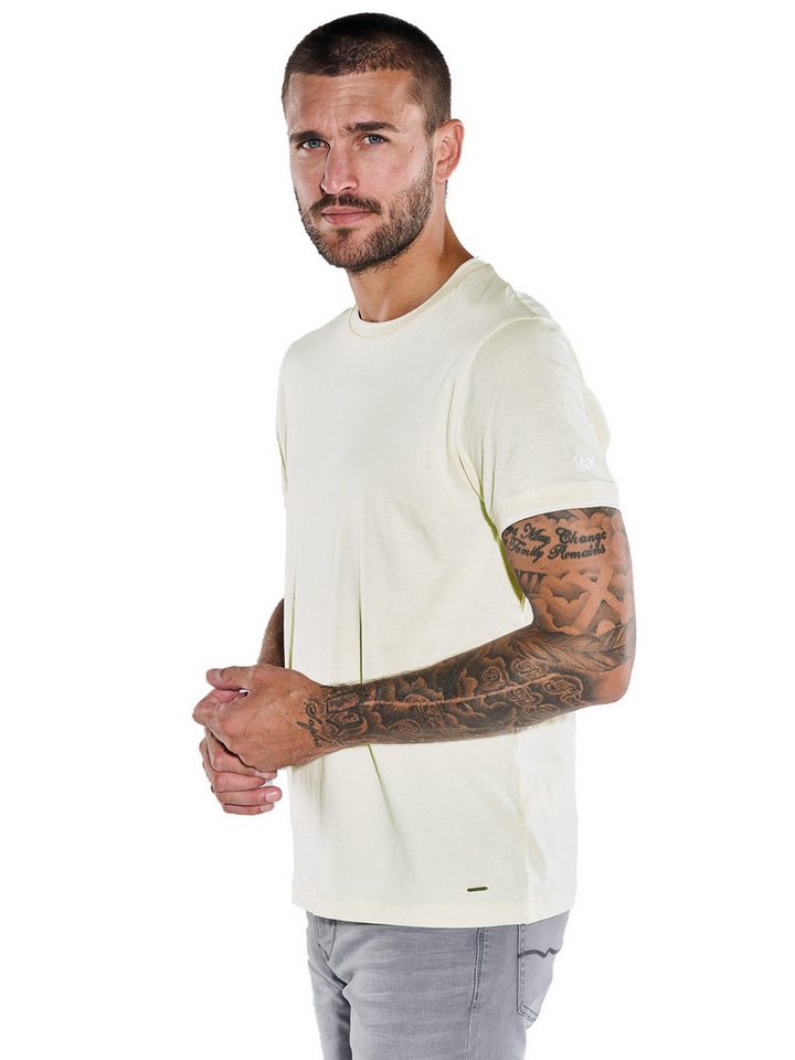 emilio adani T-Shirt emilio adani Herren T-Shirt uni, Beige von emilio adani