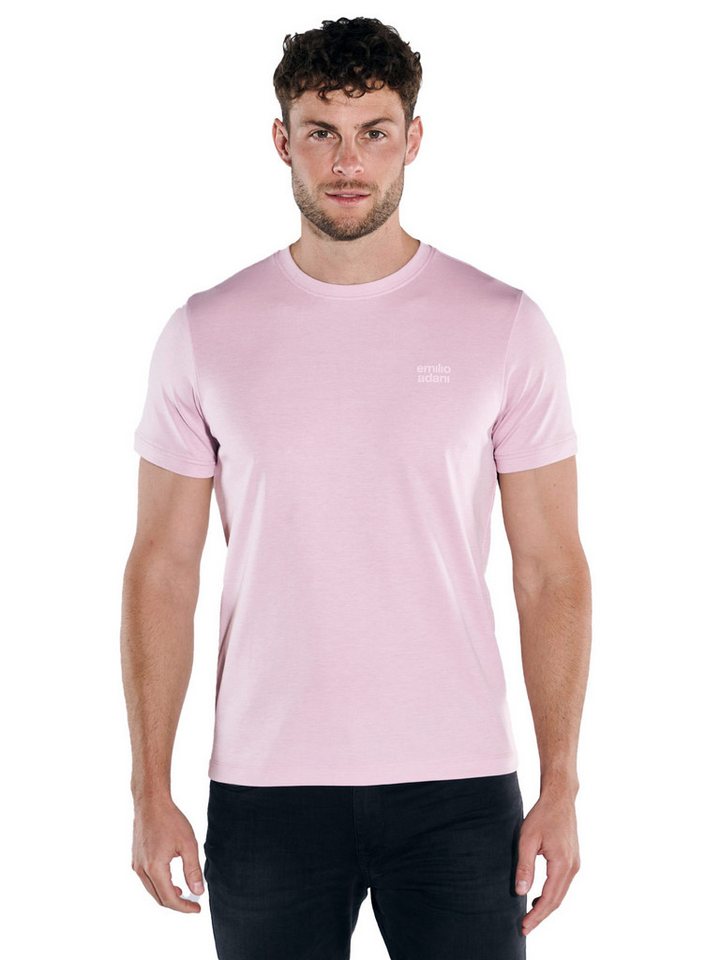 emilio adani T-Shirt emilio adani Herren T-Shirt uni, Rosa von emilio adani
