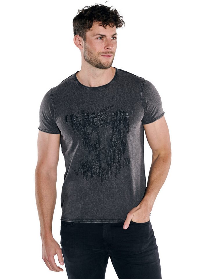 emilio adani T-Shirt emilio adani Herren T-Shirt uni, Schwarz von emilio adani