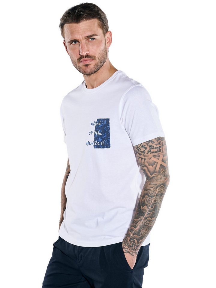 emilio adani T-Shirt emilio adani Herren T-Shirt uni, Reinweiss von emilio adani