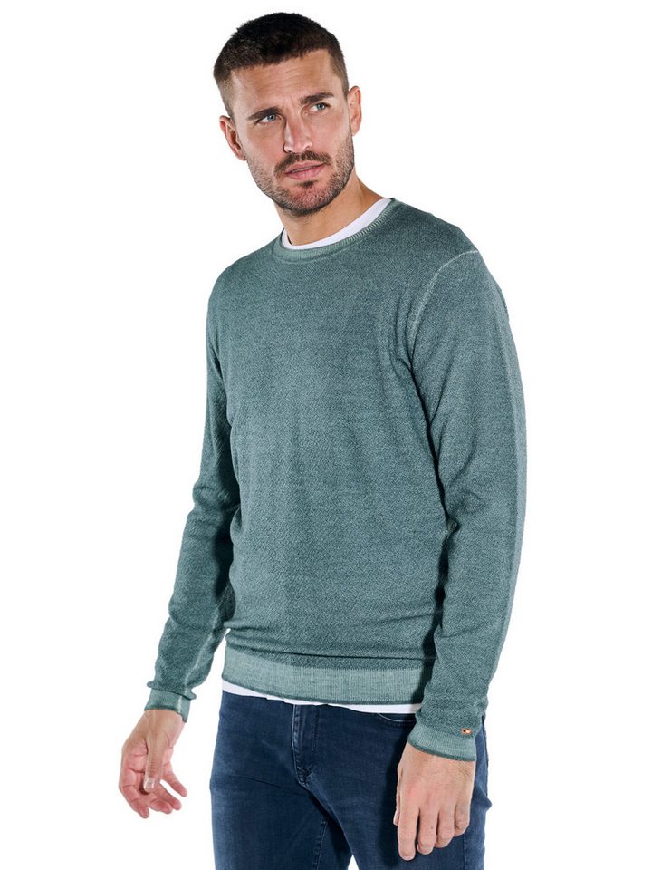 emilio adani Wollpullover emilio adani Herren Pullover aus Merinowolle, Mittelblau von emilio adani