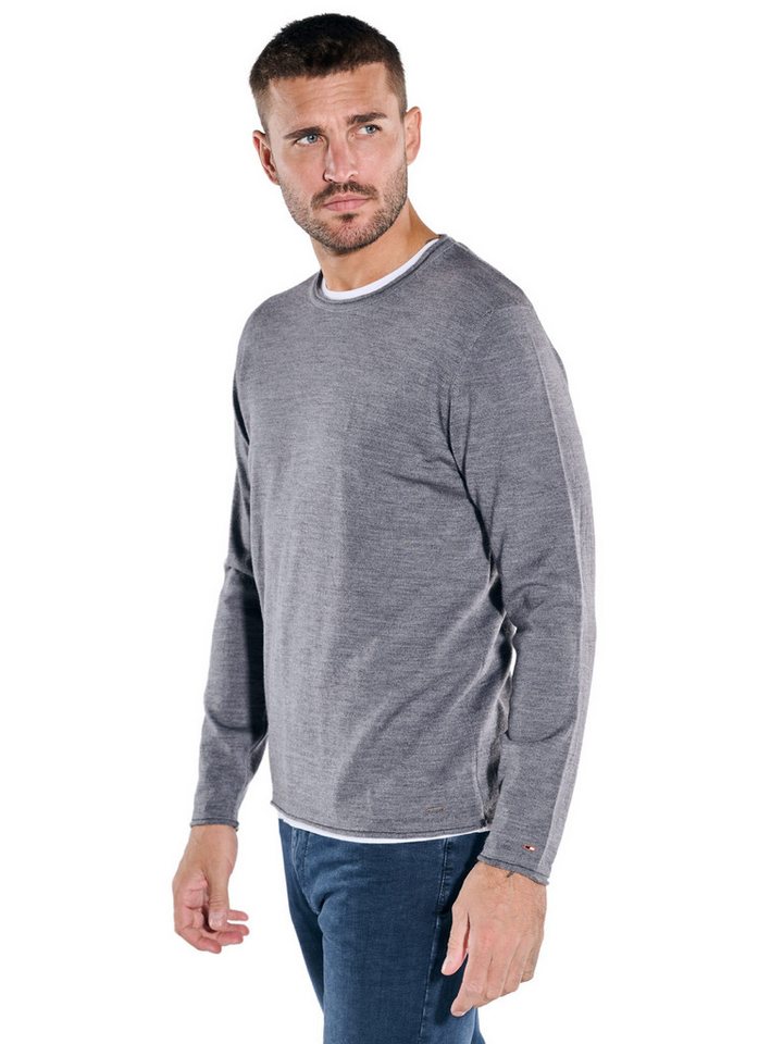 emilio adani Wollpullover emilio adani Herren Pullover aus Merinowolle, Silbergrau von emilio adani