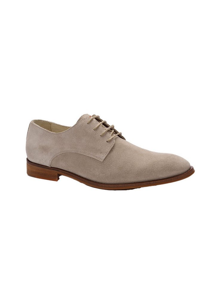 emilio adani emilio adani Herren Halbschuh aus Velours-Leder, Beige Schnürschuh von emilio adani