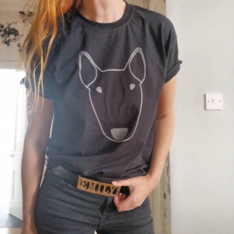 Big Bully Head T Shirt | Individuelle Markierungen Ihres Hundes Möglich von emilydevineart