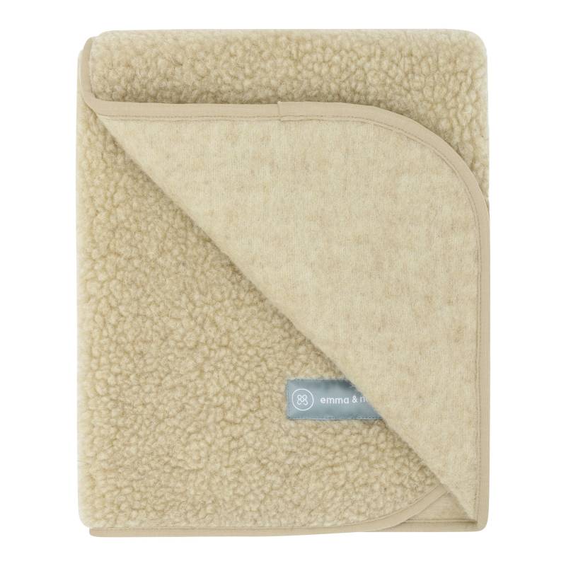 Emma & Noah Babydecke Merinowolle-Teddy 75x95 cm von emma & noah