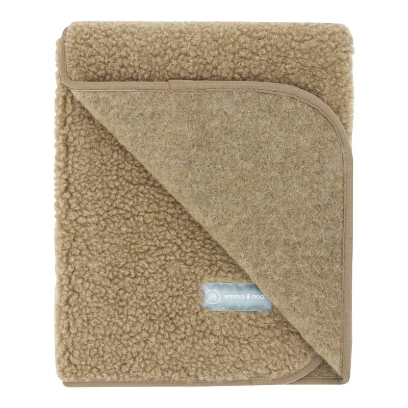 Emma & Noah Babydecke Merinowolle-Teddy 75x95 cm von emma & noah