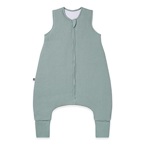 emma & noah Baby Schlafsack mit umschlagbaren Füßen 2.5 TOG, Strampelsack für den Herbst und Winter, Bio-Baumwolle, OEKO-TEX Zertifiziert, Ideal für aktive Kinder (Essential Mint, 110) von emma & noah