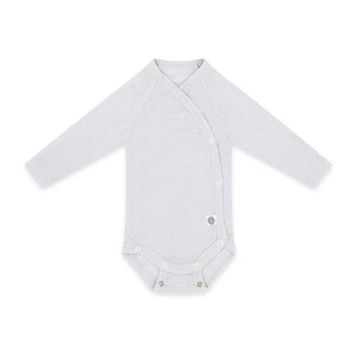 emma & noah Langarm-Wickelbody (Essential Grau, 74/80) von emma & noah