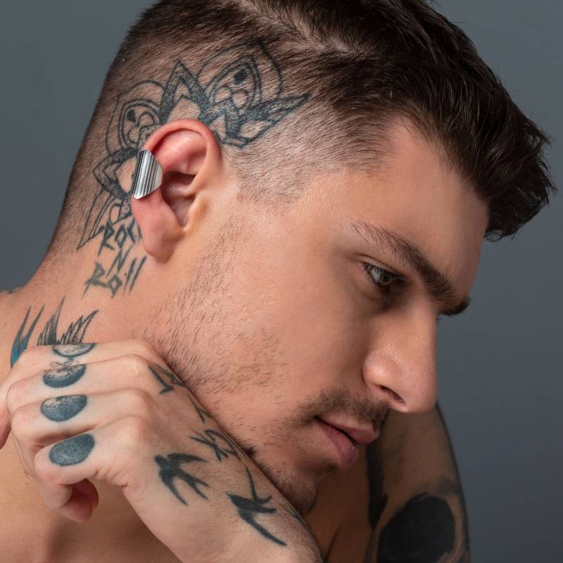 Handgemachtes Geschenk Herren Ohrring Manschette Sterling Silber Für Männer Ihn Einmaliges Vater von emmanuelaGR