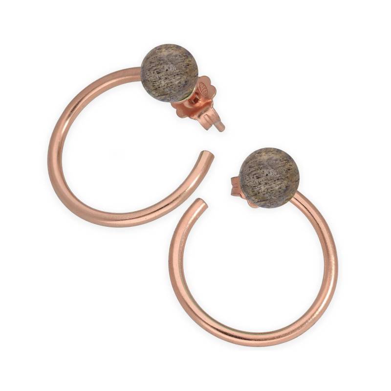 Labradorit Sterling Silber Ohrringe Kleine Creolen Minimalist Ohrstecker Boho Geschenk Für Sie von emmanuelaGR