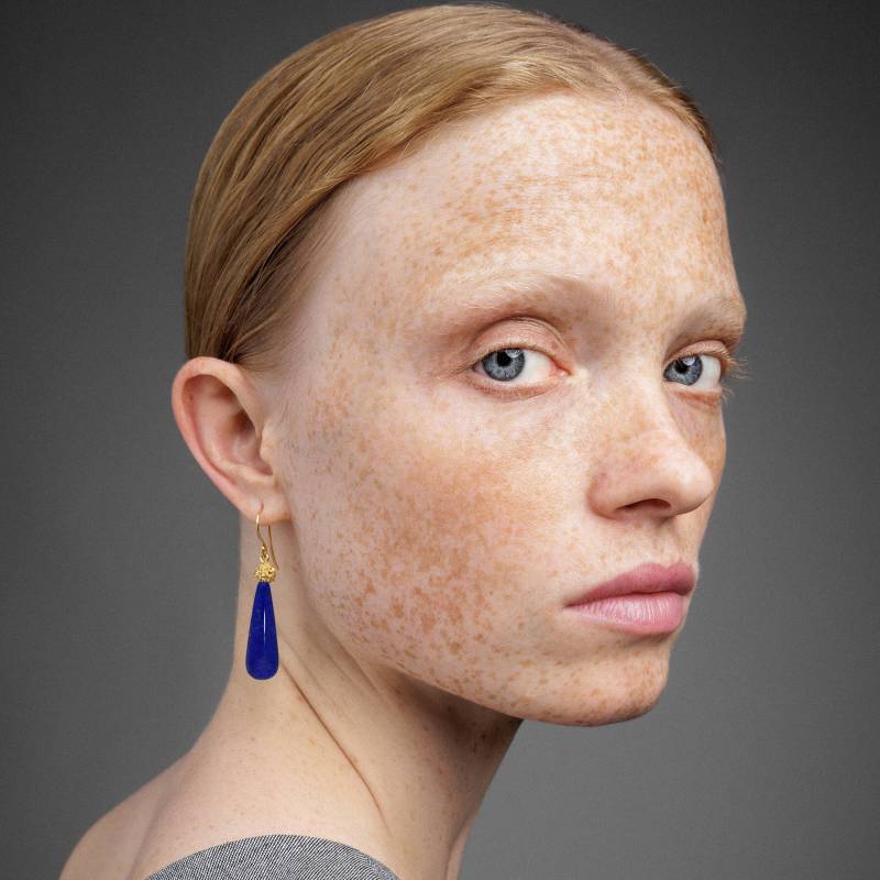 Ohrhänger Aus Sterlingsilber Lapislazuli-Ohrringe Blaue Ohrringe Statement-Ohrringe Für Sie, Schmuckgeschenk, Bestes Geschenk Mama Oma von emmanuelaGR