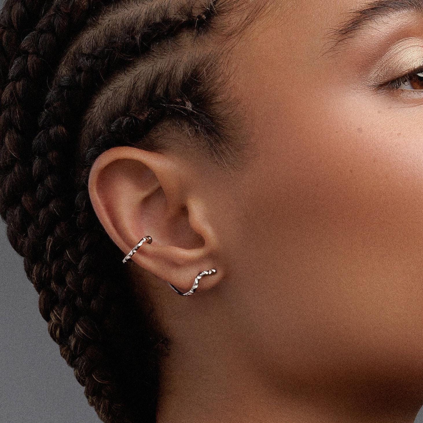 Sterling Silber Oktopus Tentakel Ohrmanschette Steampunk Boho Ohrring von emmanuelaGR