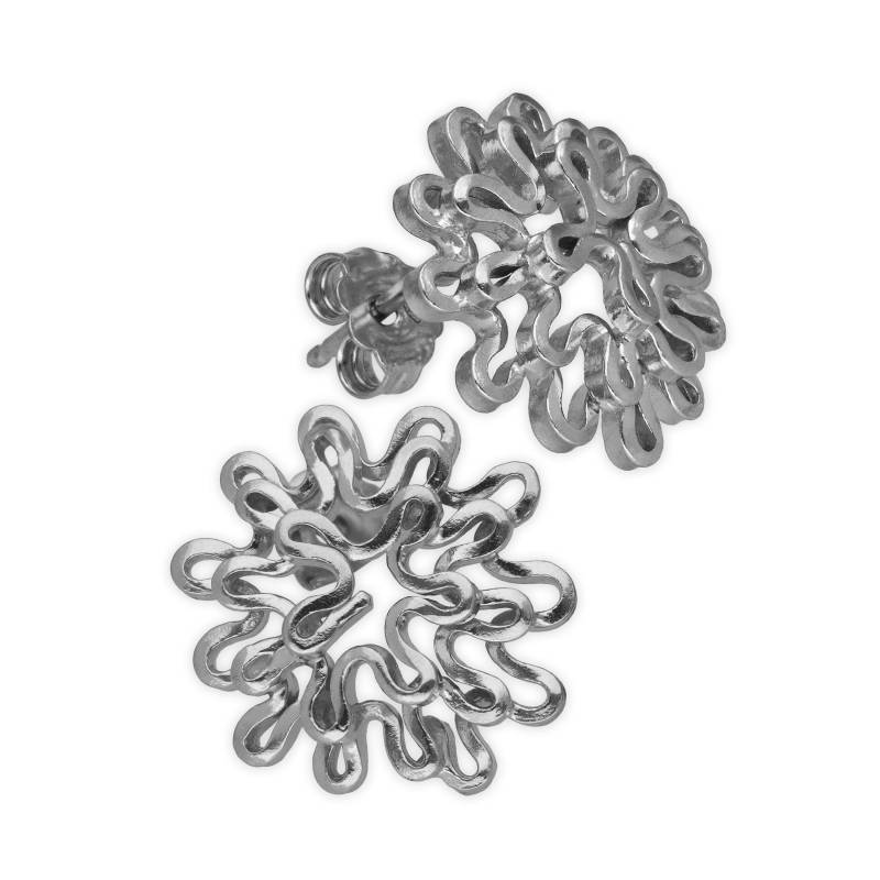 sterling Silber Blumen Ohrstecker Boho Blumenschmuck von emmanuelaGR
