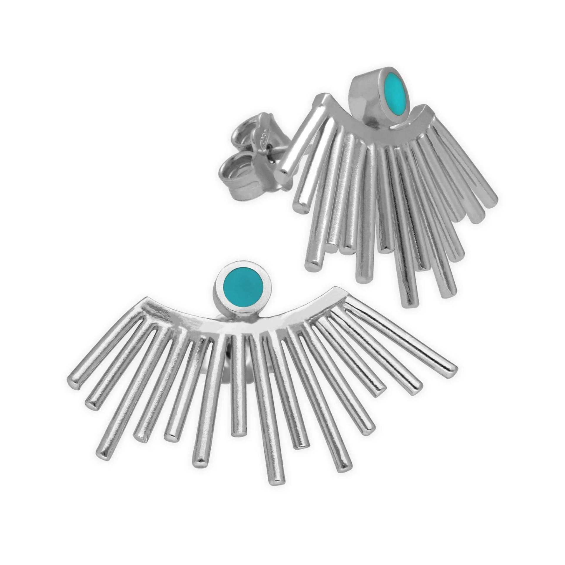 sterling Silber Evil Eye Ohrstecker Türkis Emaille Zierliches Geschenk von emmanuelaGR