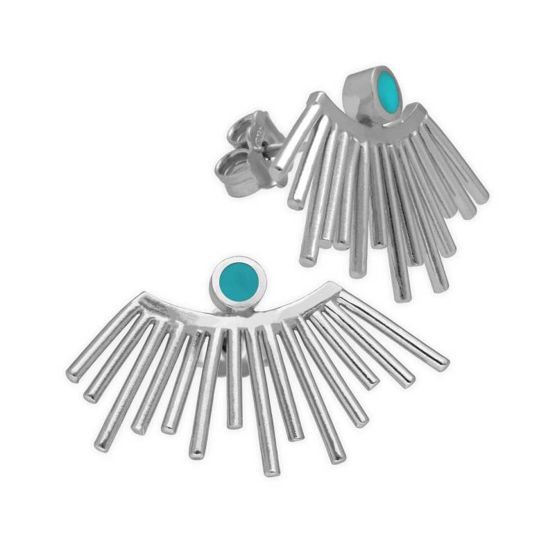 sterling Silber Evil Eye Ohrstecker Türkis Emaille Zierliches Geschenk von emmanuelaGR