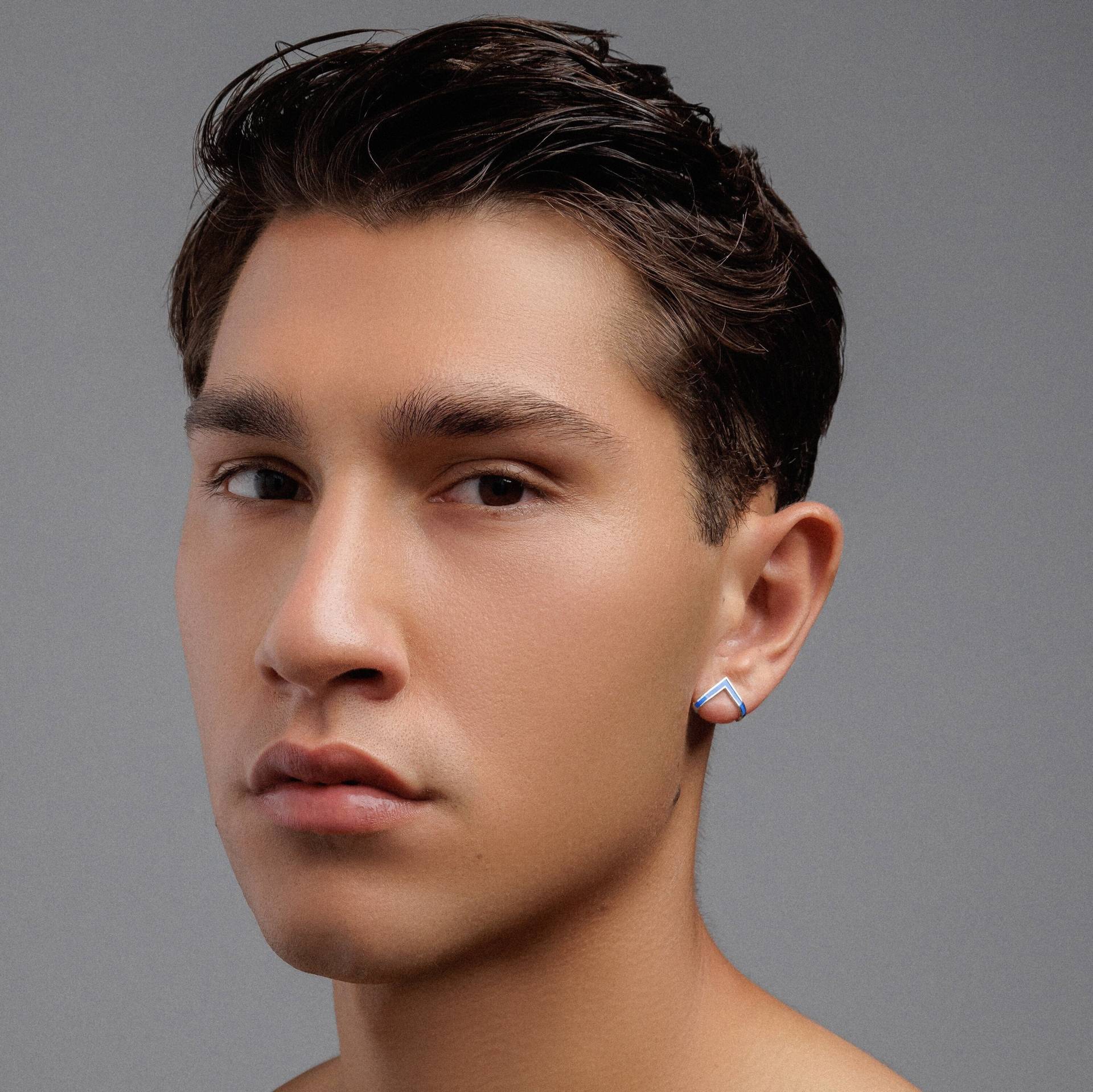 sterling Silber Herren Ohrstecker - Dreieck Bolzen Für Ihn | Einzigartiges Weihnachtsgeschenk Ungewöhnlicher Herrenschmuck Bestes Geschenk Für von emmanuelaGR