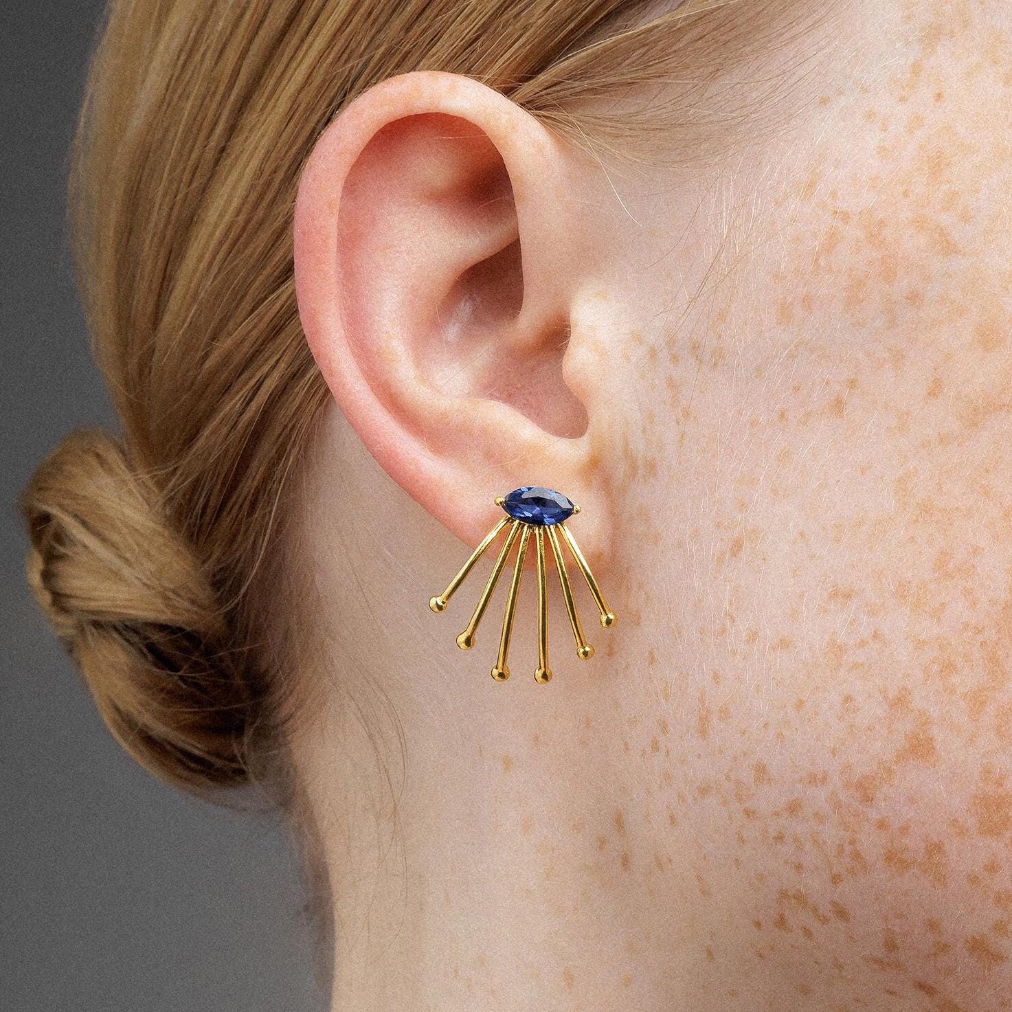 sterling Silber Ohrstecker Zierliche Kubikzirkon Minimalist Schmuck von emmanuelaGR