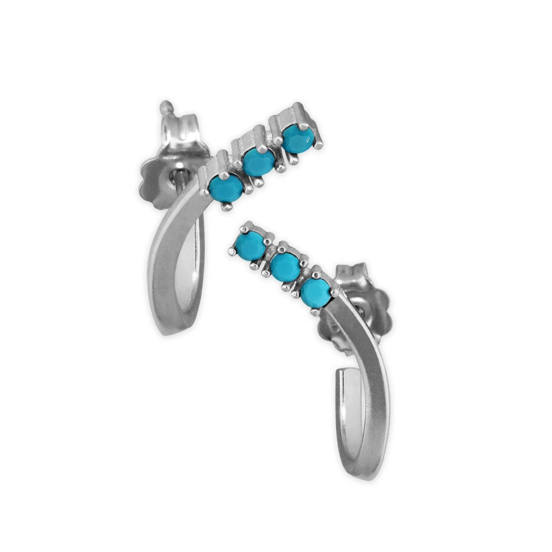 sterling Silber Ohrstecker Zierliche Kubikzirkon Minimalist Schmuck von emmanuelaGR