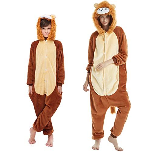 emmarcon - Ganzteiliger Tier-Overall als Pyjama und Kigurumi, für Karneval, Halloween, Cosplay, Unisex, für Erwachsene Medium/Höhe 160-169 cm,Maximal 80 Kg. von emmarcon