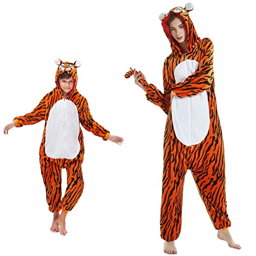 emmarcon - Ganzteiliger Tier-Overall als Pyjama und Kigurumi, für Karneval, Halloween, Cosplay, Unisex, für Erwachsene Medium/Höhe 160-169 cm,Maximal 80 Kg. von emmarcon