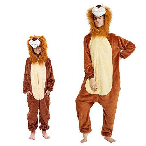 emmarcon - Ganzteiliger Tier-Overall als Pyjama und Kigurumi, für Karneval, Halloween, Cosplay, Unisex, für Erwachsene S/Höhe 149-159 cm,Máximo 60 Kg, von emmarcon