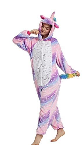 emmarcon Pyjama Tier-Pyjamas, Unisex, einteilig, Winterschlafanzug, Flanell, weich und warm, ideales Halloween-Kostüm,uniskystRS170-L von emmarcon
