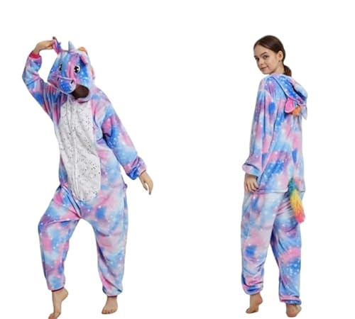 emmarcon Pyjama Tier-Pyjamas, Unisex, einteilig, Winterschlafanzug, Flanell, weich und warm, ideales Halloween-uniskystBL.180/XL von emmarcon