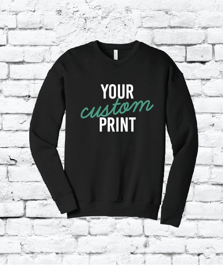 Benutzerdefinierte Crewneck Sweatshirt Benutzerdefinierte Bella Schwamm Fleece Pullover Personalisierte Langarm-Pullover von empowerprinting