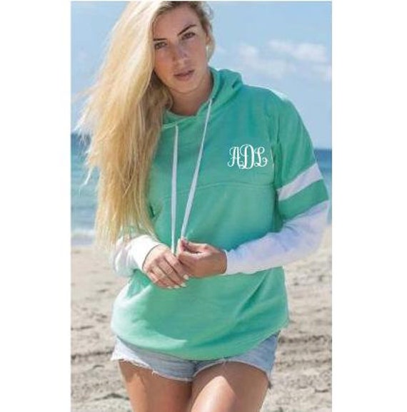Benutzerdefinierte Fleece Kapuzen-Sweatshirt Personalisierte Damen Sweatshirt Mint Und Weiß Custom Hoodie von empowerprinting
