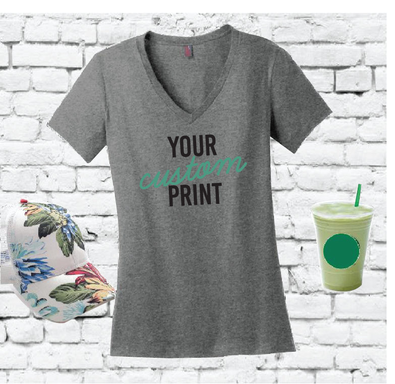 Benutzerdefinierte Frauen T-Shirt Mit V-Ausschnitt Perfektes Benutzerdefiniertes Shirt Personalisiertes Relaxed Fit von empowerprinting