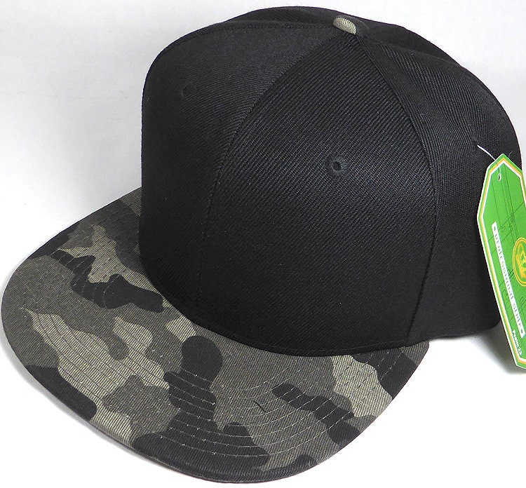 Benutzerdefinierte Stickerei Camo Hut Snapback Camoflauge Krempe Solide Grau Armee Mütze von empowerprinting